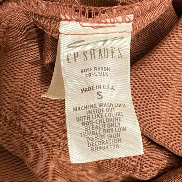 CP SHADES FREE PEOPLE burgundy red velvet v-neck long sleeve tunic shirt dress - Picture 12 of 12